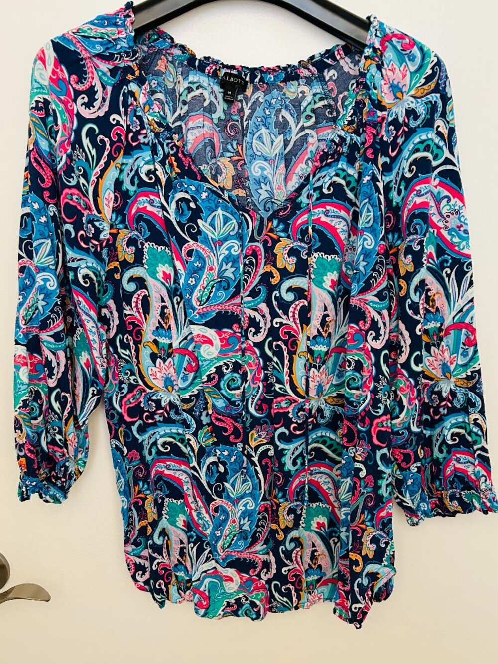 Talbots Peasant Style Blouse - Size M